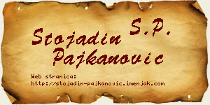 Stojadin Pajkanović vizit kartica